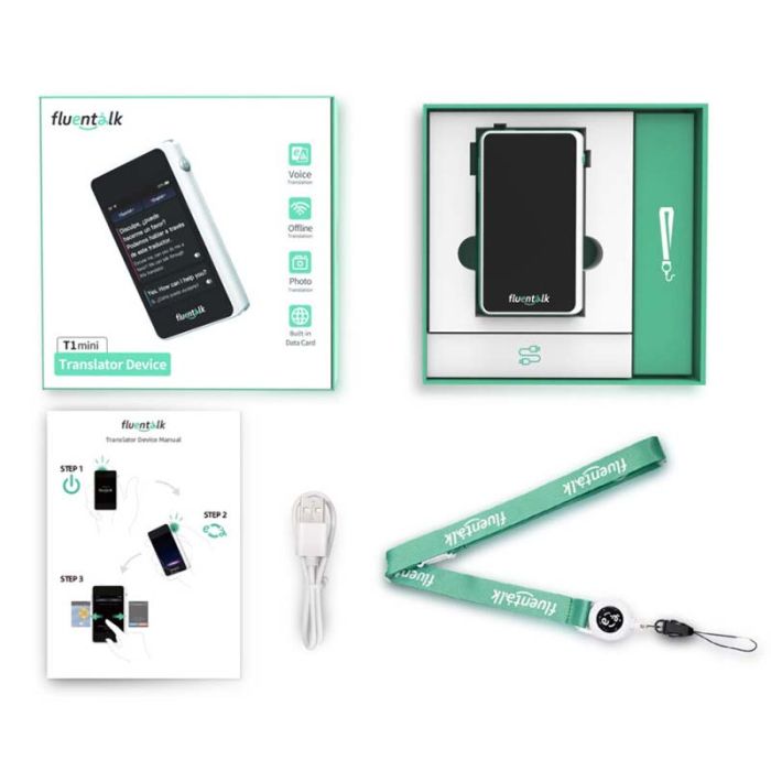 Голосовой переводчик Timekettle Fluentalk T1 Mini онлайн, офлайн, фото перевод, 40 языков White
