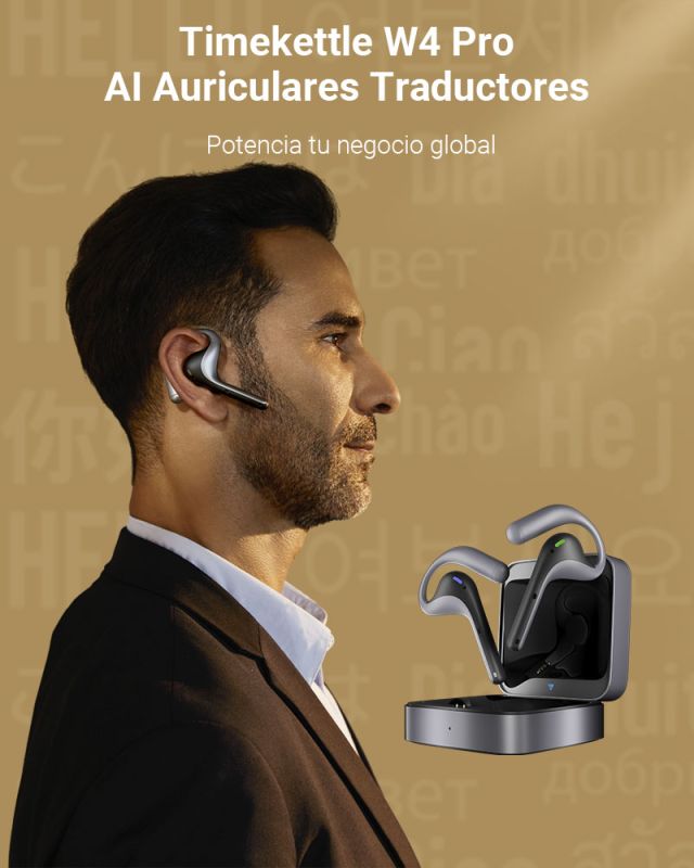 Наушники переводчик Timekettle W4 Pro, AI двусторонний синхронный перевод, 40 языков, офлайн+онлайн