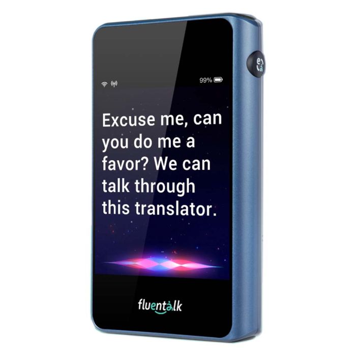 Голосовой переводчик Timekettle Fluentalk T1 Mini онлайн, офлайн, фото перевод, 40 языков Blue