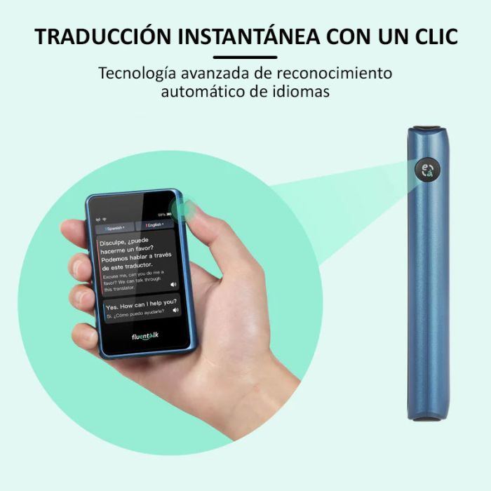 Голосовой переводчик Timekettle Fluentalk T1 Mini онлайн, офлайн, фото перевод, 40 языков Blue