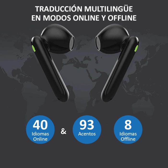 Наушники переводчик Timekettle WT2 Edge, AI двусторонний синхронный перевод, 40 языков, офлайн Black