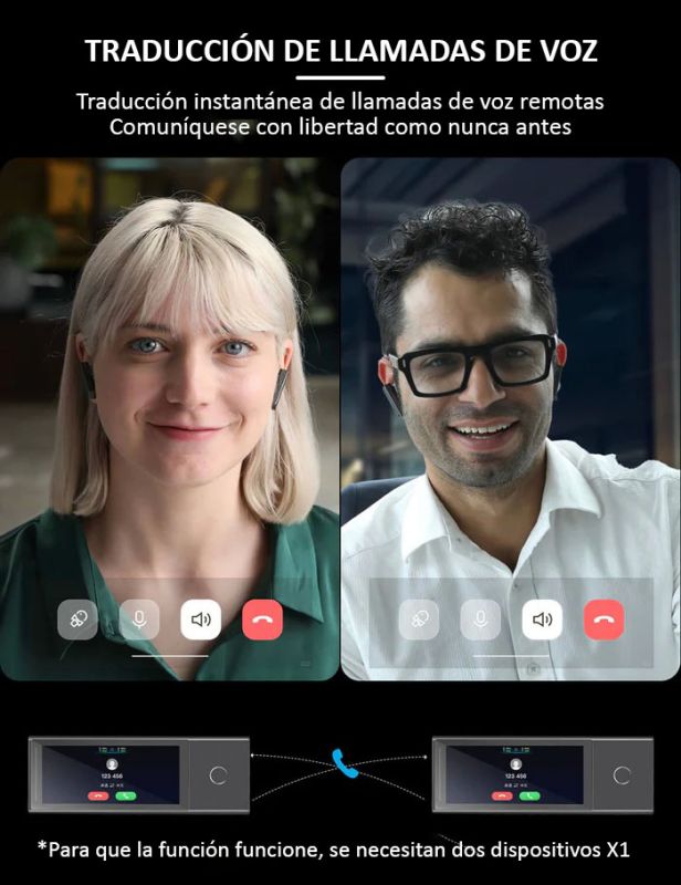 Голосовой переводчик Timekettle X1 + автономные наушники, до 40 языков, онлайн, офлайн, комплект 3