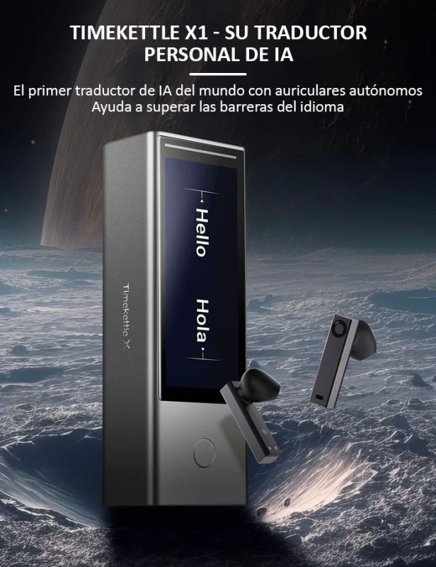 Голосовой переводчик Timekettle X1 + автономные наушники, до 40 языков, онлайн, офлайн, комплект 2